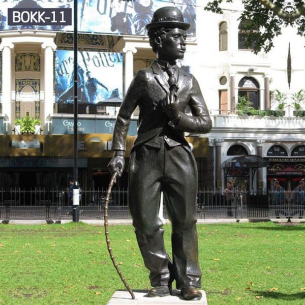 Custom Life Size Bronze Charlie Chaplin Statue Factory Sale